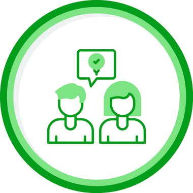 Takım beyin fırtınası fikirleri simgesi, vektör illüstrasyonu basit tasarım