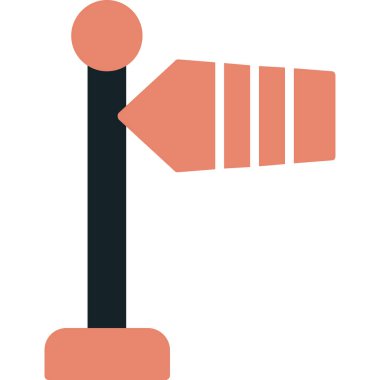 Modern Rüzgar İşareti simgesinin vektör illüstrasyonu                