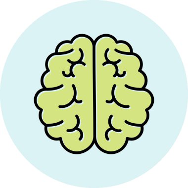 Beyin. Web simgesi basit illüstrasyon 