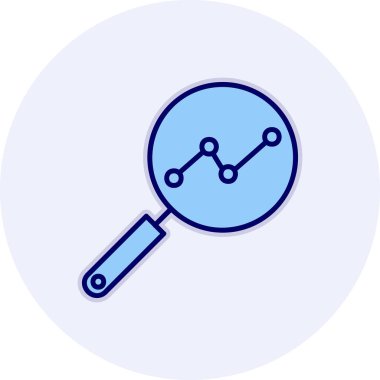 Analitik Araştırma. Web simgesi basit illüstrasyon             