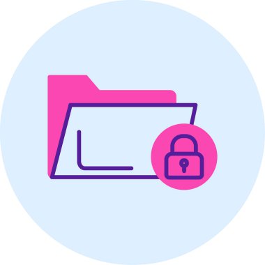 Dizin kilidi simgesi, basit illüstrasyon