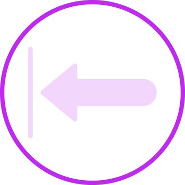 Sol ok simge vektör çizim        