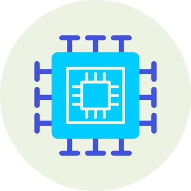 İşlemci. Web simgesi basit tasarım 