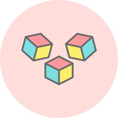 küp web simgesi basit tasarım 