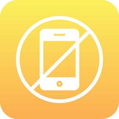 Telefona izin yok, vektör illüstrasyonu basit tasarım