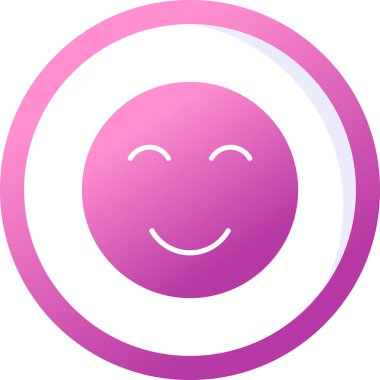 Gülümse. Web simgesi basit illüstrasyon