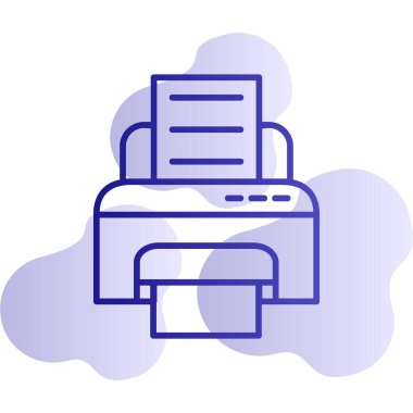 yazıcı web simgesi basit illüstrasyon 