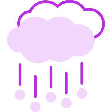 Hava durumu ikonu. Web için Hail vektör simgesinin basit illüstrasyonu          