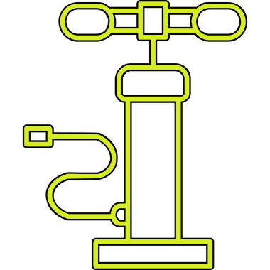 Hava pompası. Web simgesi basit illüstrasyon         