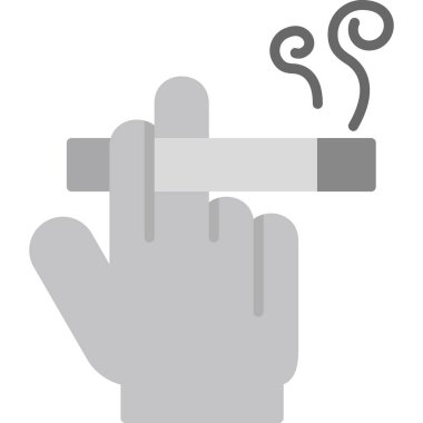 Sigara içme simgesi, vektör illüstrasyonu basit tasarım