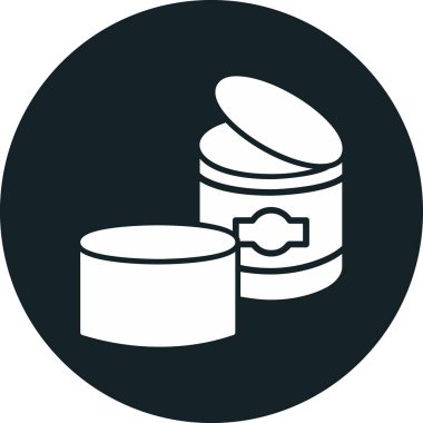 Konserve yemek ikonu. Web için basit illüstrasyon simgesi