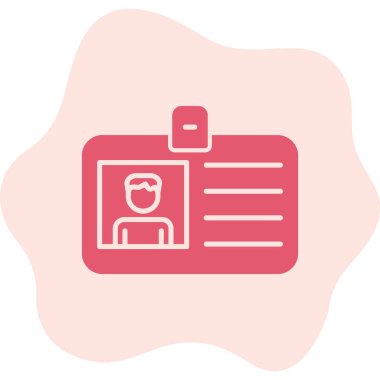 Kimlik kartı web simgesi, vektör illüstrasyonu