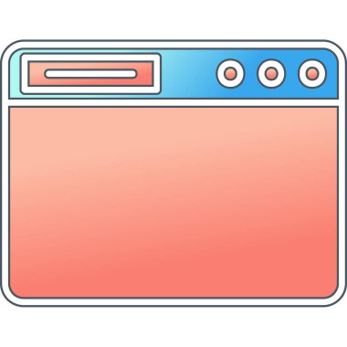 Tarayıcı. Web simgesi vektör illüstrasyonu