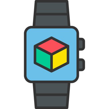 akıllı saat simgesi, vektör illüstrasyonu basit tasarım