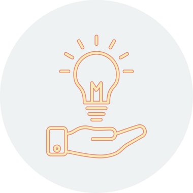 Fikir simgesinin vektör illüstrasyonu 