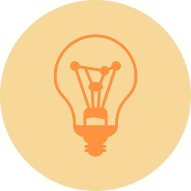 Ampul. Web simgesi basit illüstrasyon