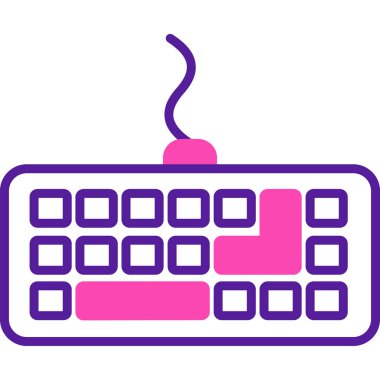 klavyenin modern vektör simgesi, illüstrasyon 