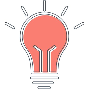 Fikir simgesinin vektör illüstrasyonu 