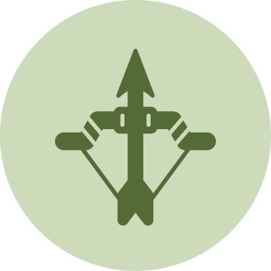 Okçuluk. Web simgesi basit illüstrasyon             