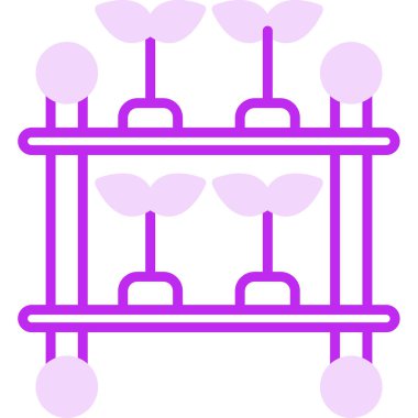 Dikey çiftçilik simgesi, vektör illüstrasyonu