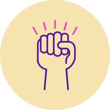 yumruk simgesi, vektör illüstrasyonu basit tasarım