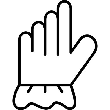 Koruyucu Eldiven simgesi, vektör illüstrasyonu 