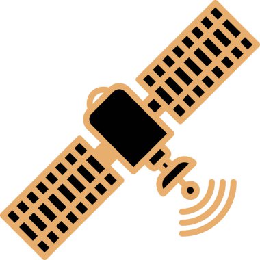 Uydu. Web simgesi basit illüstrasyon 