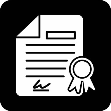 Diploma simgesi, vektör illüstrasyonu basit tasarım