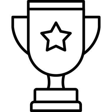 Ödülü basit simgesi, vektör çizim