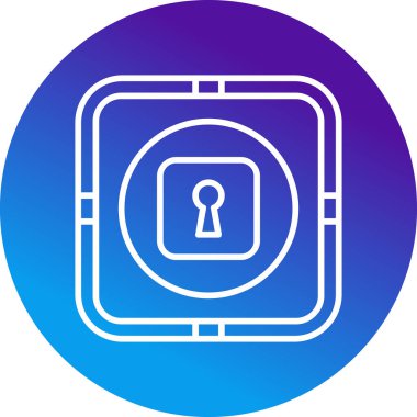 kilit düz simge vektör çizim