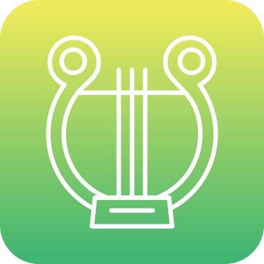 Lyre simgesinin vektör illüstrasyon tasarımı           