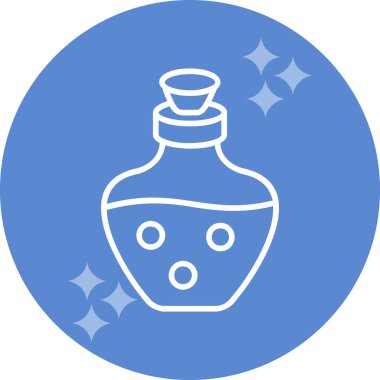 İksir ağı simgesi, vektör illüstrasyonu