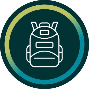 Sırt çantası. Web simgesi basit illüstrasyon