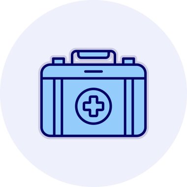 İlk Yardım Kiti tıbbi ikon vektör çizimi