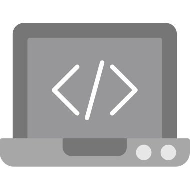 dizüstü bilgisayar simgesi, vektör illüstrasyonu basit tasarım