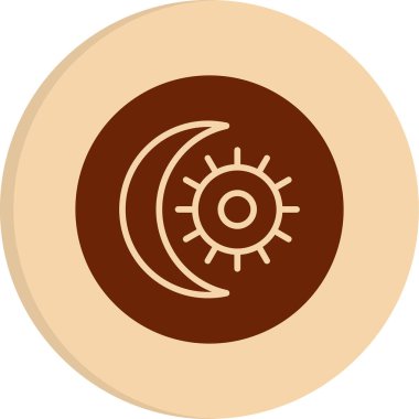 Karanlık mod. Web simgesi basit illüstrasyon