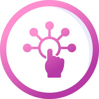 Etkileşimli web simgesi vektör illüstrasyonu