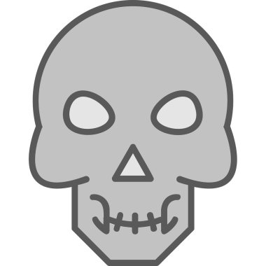 Kafatası. Web simgesi basit illüstrasyon