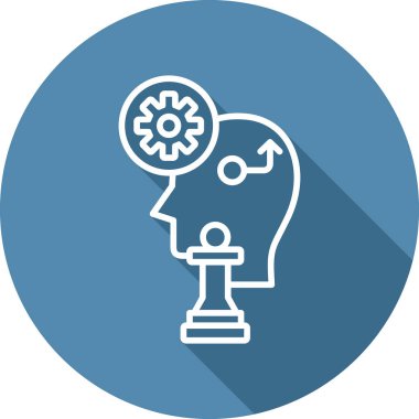 Stratejik düşünme simgesi, vektör illüstrasyonu  