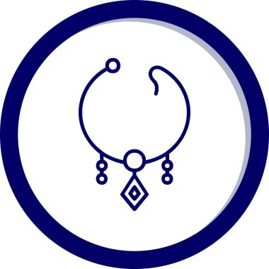 kolye simgesi vektör illüstrasyonu