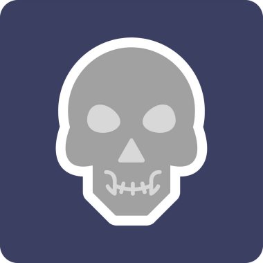 Kafatası. Web simgesi basit illüstrasyon