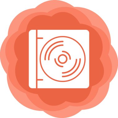 CD mi? Web simgesi basit illüstrasyon                