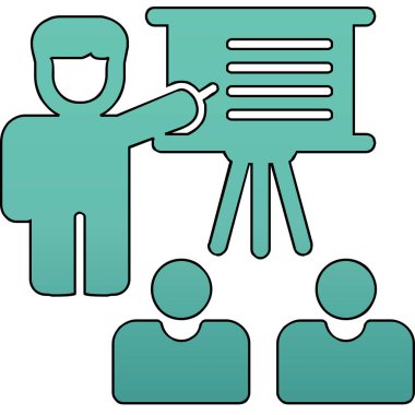 personel eğitim simgesi, vektör illüstrasyonu basit tasarım