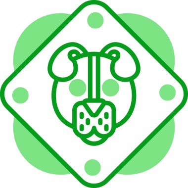 köpek simgesi tasarımı, vektör illüstrasyonu 