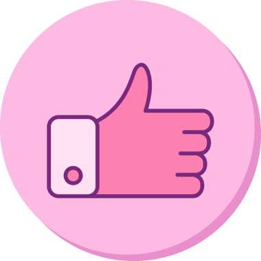 Baş parmak işareti. Basit resimleme