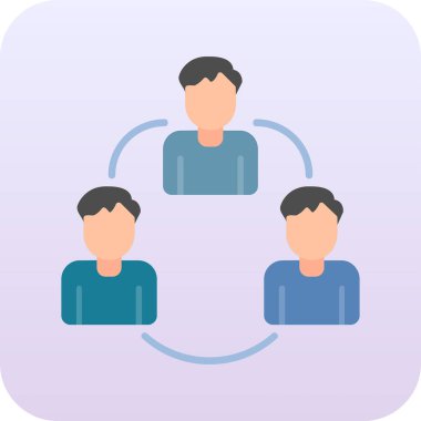 takım çalışması ikon vektör illüstrasyonu 