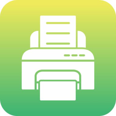 yazıcı web simgesi basit illüstrasyon 