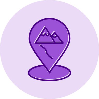 Harita simgesi, konum konsept vektör illüstrasyonu