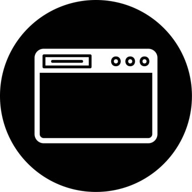 Tarayıcı. Web simgesi vektör illüstrasyonu