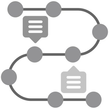 Zaman çizgisi modern simgesinin vektör illüstrasyonu       
